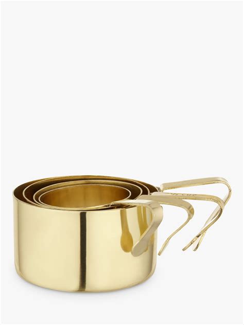 Anthropologie Brass Measuring Cups, Set of 4, Gold