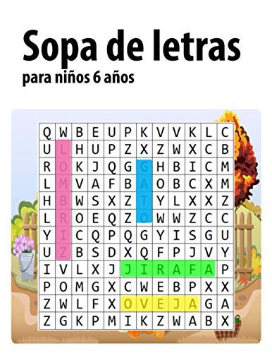 Sopa de letras para niños 6 años Anima a tu hijo a buscar las palabras