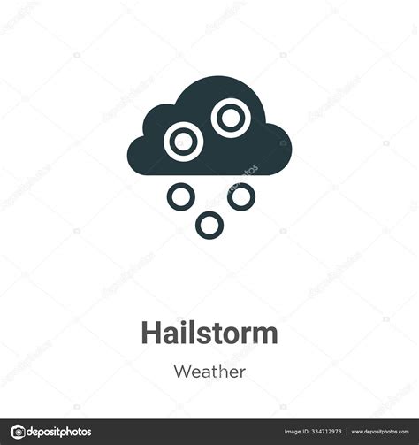 Hailstorm Vector Icon White Background Flat Vector Hailstorm Icon