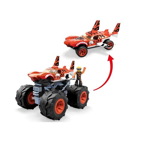 Jucarie De Constructie Hot Wheels Monster Trucks Tiger Shark In Piese Ani EMAG Ro