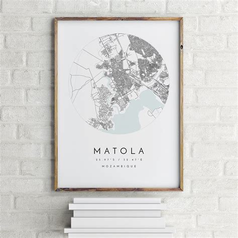 Matola Map, Matola, Mozambique, City Map, Home Town Map, Matola Print ...