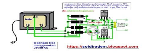 Fungsi Dan Cara Merangkai Skema Power Supply Simetris Volt