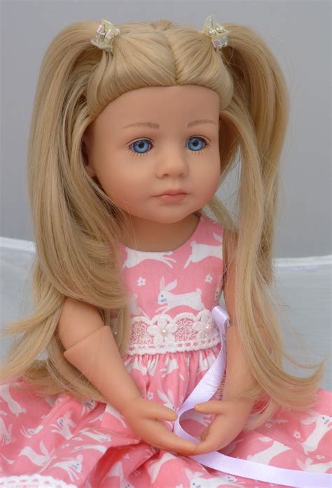 Blonde Hair Doll In Pink Dress Gotz Dolls
