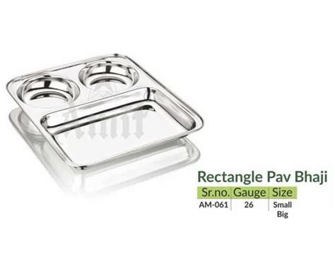 Stainless Steel Pav Bhaji Plate At Best Price In Vasai Id