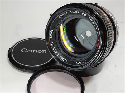 【目立った傷や汚れなし】★外観極上・光学美品 動作良好★ Canon キャノン Fd 50mm F1 4 S S C 素晴らしいコンディション