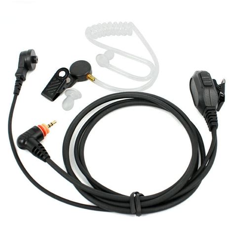 Air Acoustic Tube Ptt Mic Earpiece Headset For Motorola Radio Sl1m Sl1k Sl1600 Sl300 Sl7500