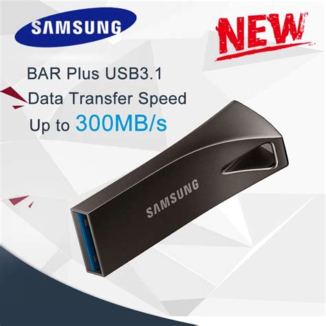 SAMSUNG BAR PLUS USB Metal Flash Drive 32GB 64GB 128GB 256GB USB3.1 pen ...