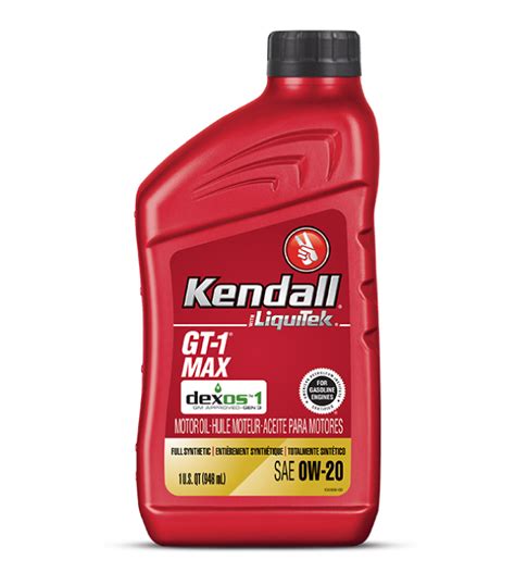 Gt 1® Max Motor Oil With Liquitek® Kendall Motor Oil