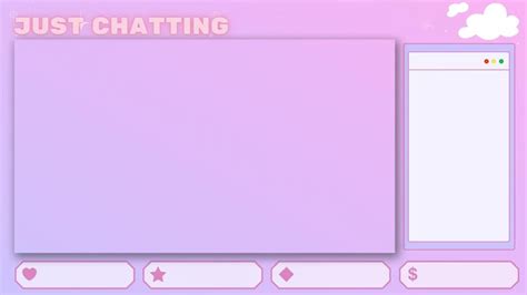 Twitch Stream Overlay Purple Just Chatting Etsy