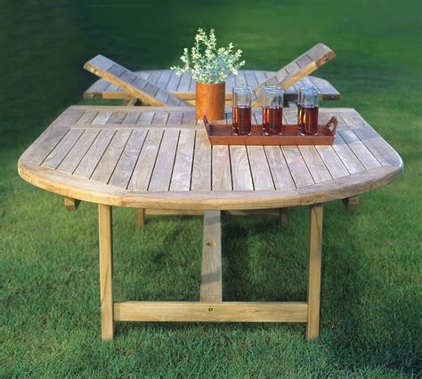 Nassau Oval Teak Outdoor Dining Table Pottery Barn