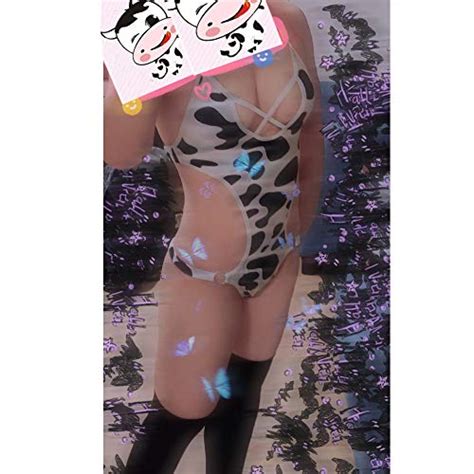 Joyralcos Dalmatian Milk Leopard Cosplay Costume Anime Sexy Mini Cow Bikini Lingerie Set On