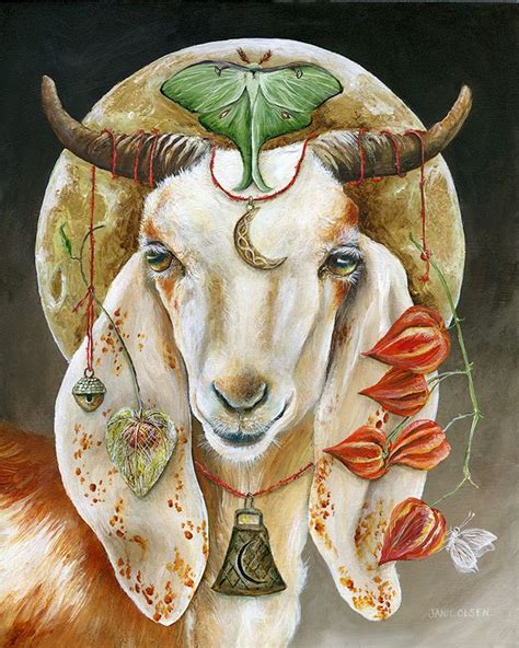 Cyra by Janie Olson #illustration #art #goat #Capricorn #mystical # ...