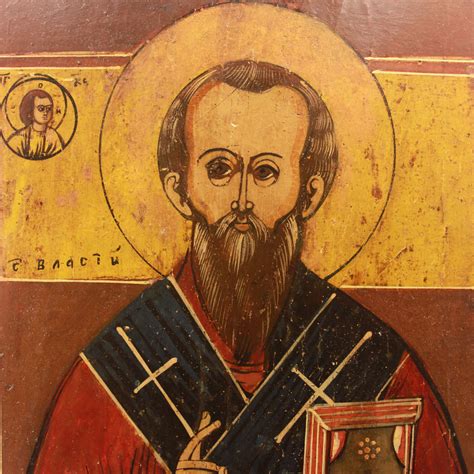 Старинная народная икона Святой Власий «Священомученик Власий ...