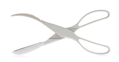 Premium Photo Plastic Salad Tongs Isolated On White Background