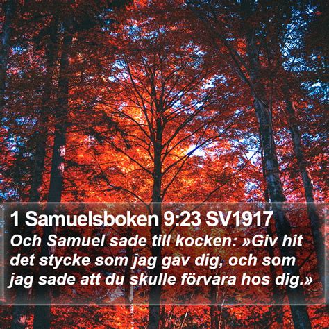 Samuelsboken Sv Och Samuel Sade Till Kocken Giv Hit Det