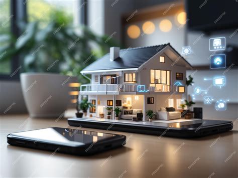 Premium Photo | Smart Home Controlled by Smartphone Internet of Things