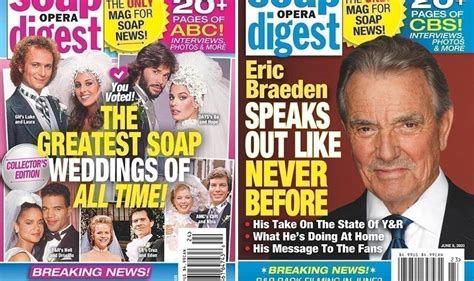 Soap Opera Digest Covers Now Highlighted By Bonus Network Specific Coverage Similar To Soaps In