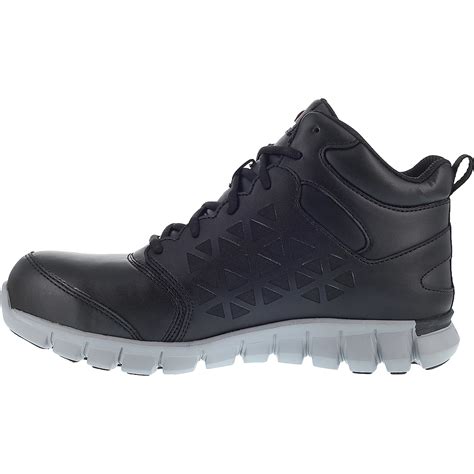 Reebok Mens Sublite Cushion Mid Eh Alloy Toe Lace Up Work Shoes Academy