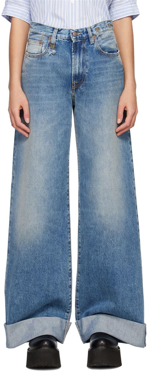 R13 Blue Lisa Jeans Ssense Uk