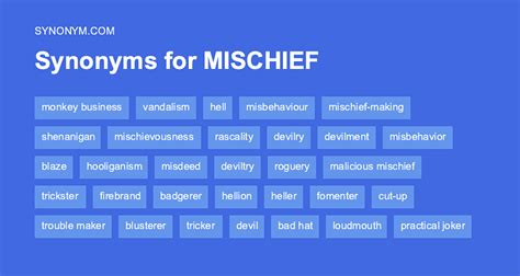 Another word for MISCHIEF > Synonyms & Antonyms