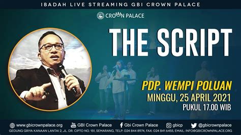 Ibadah Live Streaming Gbi Crown Palace Minggu April The