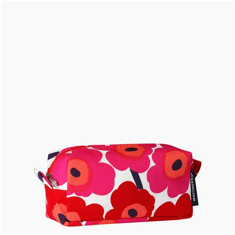 Beauty Case Tiise Mini Unikko WHITE RED Marimekko Bagalier