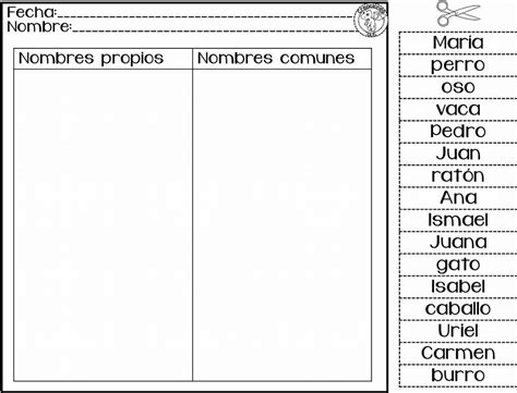 Magnificas Actividades Para Enseñar Y Aprender El Nombre Propio Y Común Para Primer Y Segundo