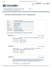 Unit I Assessment SOC 1010 Pdf 3 2 2020 Review Test Submission