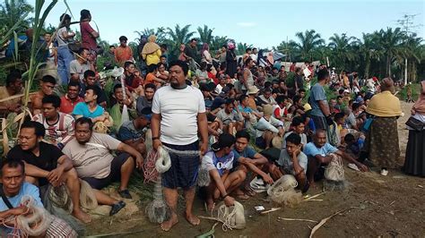 Ada Apa Di Sungai Ini Semua Warga Berbondong Bondong Ikut Menangkap