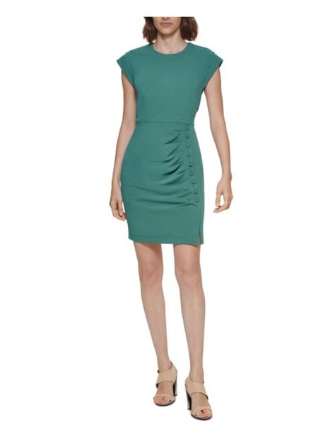 Buy Calvin Klein Ruched Button Trim Sheath Dress Online Topofstyle