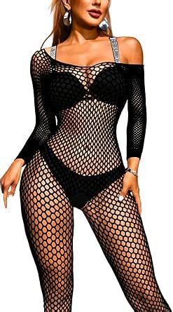 Amazon Kaei Shi Sexy Lingerie Fishnet Bodystocking Rave Outfits Festival Wear Dancer