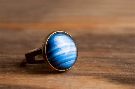 Planet Neptune ring adjustable ring statement ring by SomeMagic