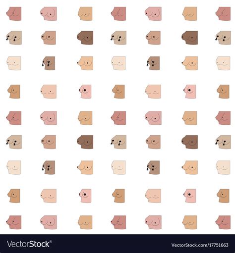 Sexy Woman Bust Hot Erotic Boobs Pattern Vector Image