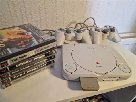 Sony Psone Ps One Ps Playstation Slim Console Bundle Games Mem