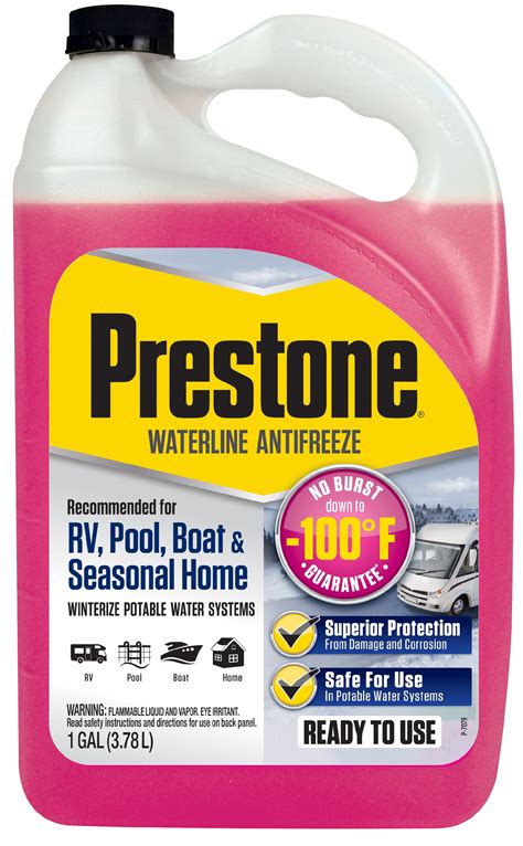 Prestone Waterline/RV Antifreeze - 1 gal; -100° No Burst - Potable