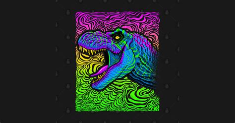 Tyrannosaurus Rex Psychedelic Rex T Shirt Teepublic