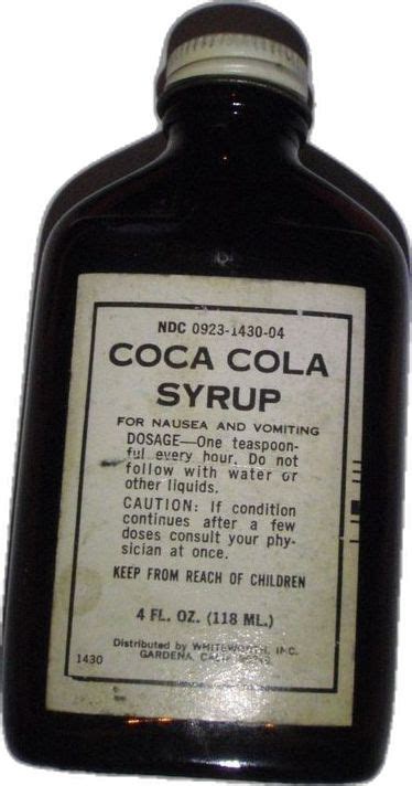 Coke Cola Syrup for Nausea | Coca cola syrup, Coke cola, Cola syrup