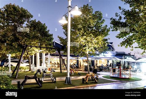 Architecture In Thesen Island At Night Knysna South Africa Stock Photo