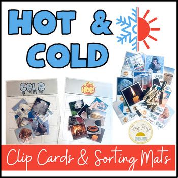 Hot Or Cold Activity Opposites Sorting Mats Clip Cards Special