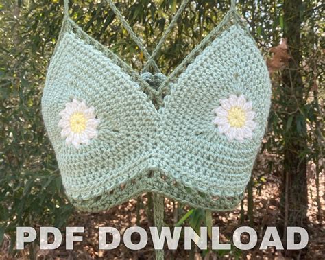 Crochet Pattern For Daisy Bikini Style Top Etsy