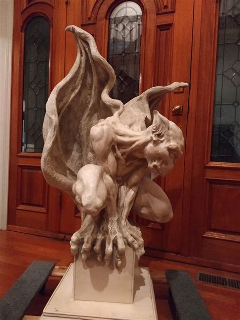 Sentinel Gothic Gargoyle Statue Large Scary Guardian Etsy