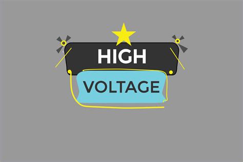 high voltage vectors.sign label bubble speech high voltage 22538197 ...