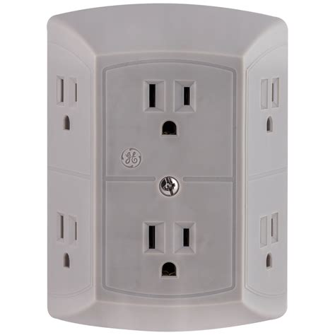 GENERAL ELECTRIC 6-Outlet Power Adapter, Multi Outlet Wall Charger ...