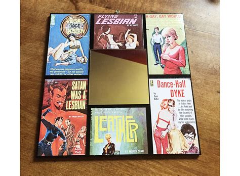 Lesbian Pulp Wall Mirror Retro Vintage Pin Up Paperback Pulp Fiction Kitsch New Design Etsy