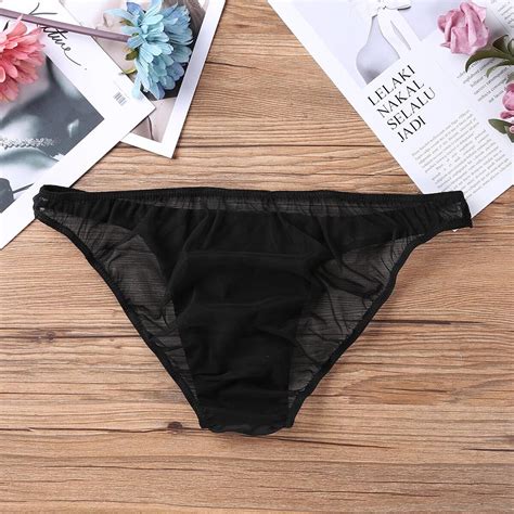 iEFiEL Homme String Tanga Transparent Respirant Sous Vêtement Lingerie Thong eBay