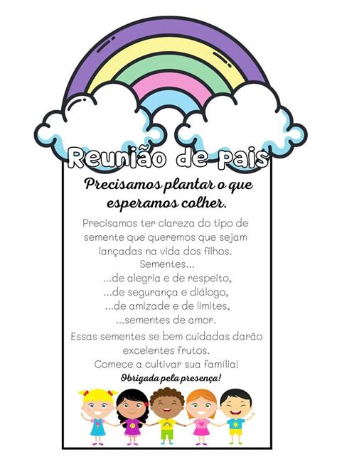 Mensagem Para Reuniao De Pais Educacao Infantil - Lembrancinha para reunião de pais! | Reunião de pais e mestres ...