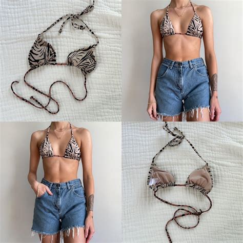 Xhilaration Women S Tan And Brown Bikini And Tankini Tops Depop