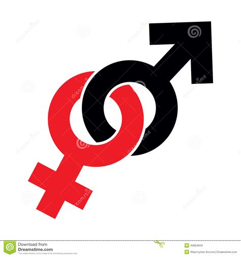 Sex Symbol Masculino Y Femenino Aislado En El Fondo Blanco Ilustraci N Del Vector Ilustraci N
