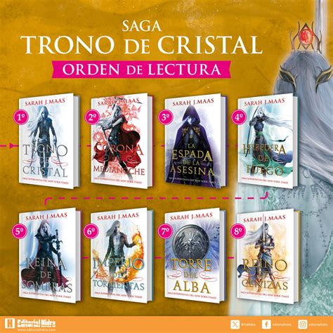 La Saga Trono De Cristal De Sarah J Maas Orden De Lectura Recomendado