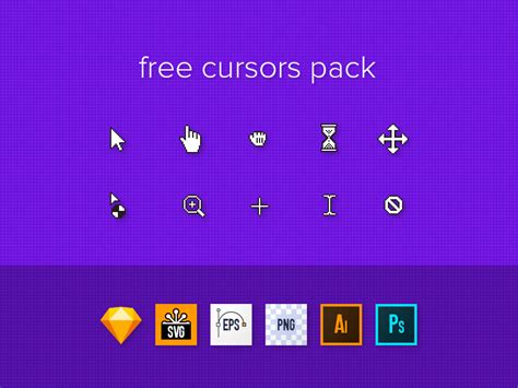 Cursors Designs Pack Free Sketch Resource Sketch Elements